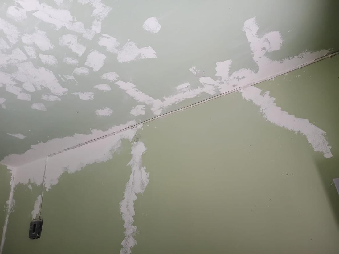 Ceiling and wall crack repairs