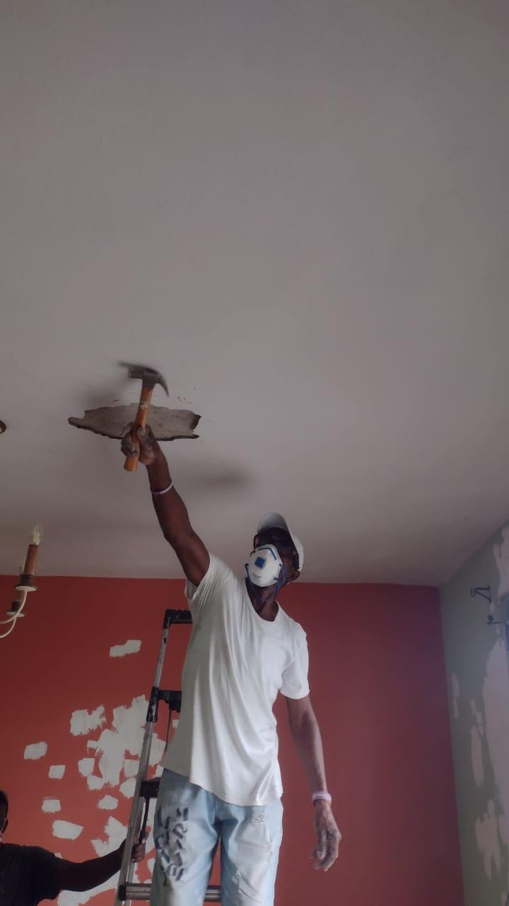 Ceiling demolition and strip-out